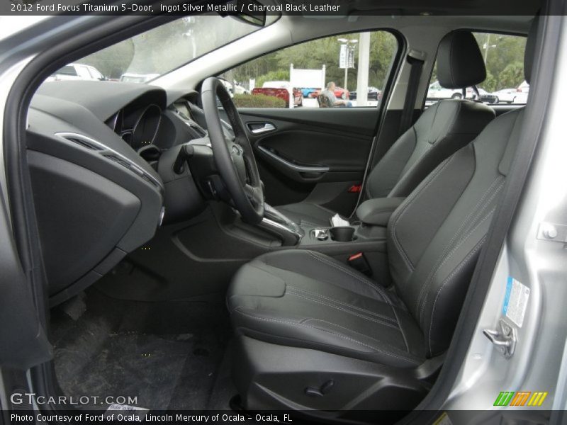  2012 Focus Titanium 5-Door Charcoal Black Leather Interior