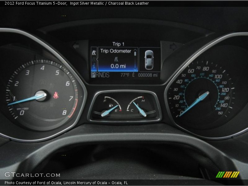 Ingot Silver Metallic / Charcoal Black Leather 2012 Ford Focus Titanium 5-Door