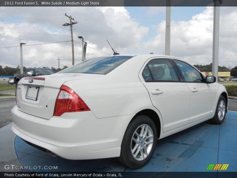 White Suede / Medium Light Stone 2012 Ford Fusion S