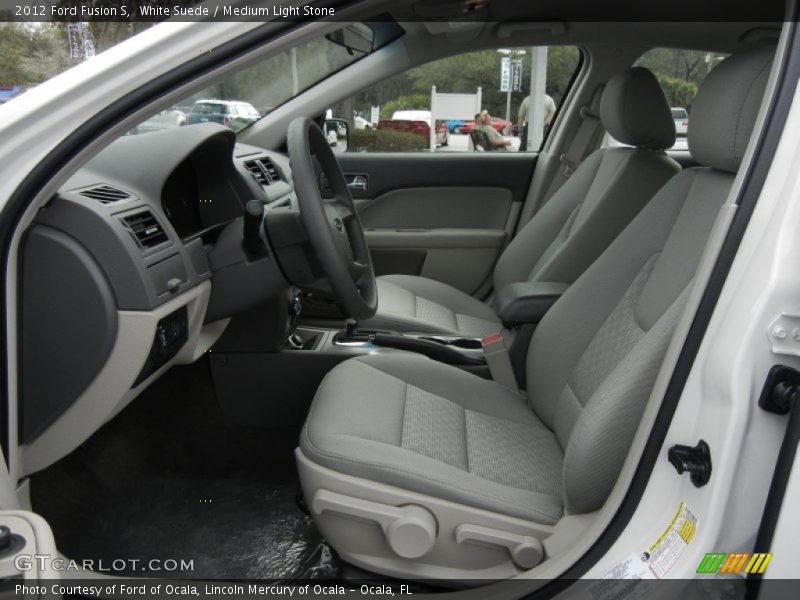 White Suede / Medium Light Stone 2012 Ford Fusion S