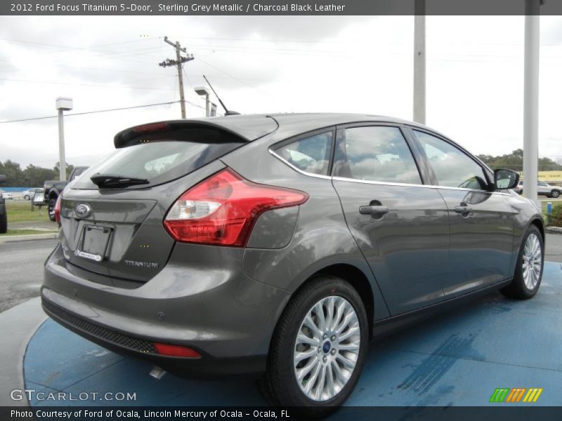 Sterling Grey Metallic / Charcoal Black Leather 2012 Ford Focus Titanium 5-Door