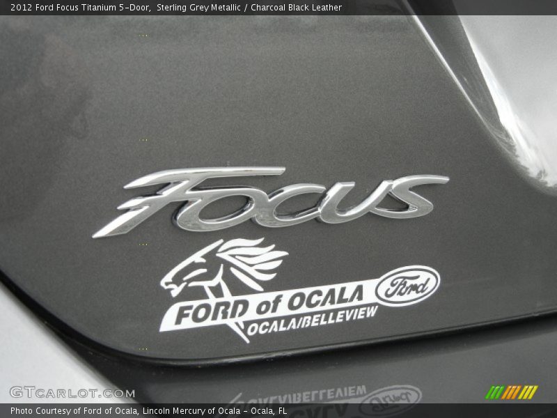 Sterling Grey Metallic / Charcoal Black Leather 2012 Ford Focus Titanium 5-Door