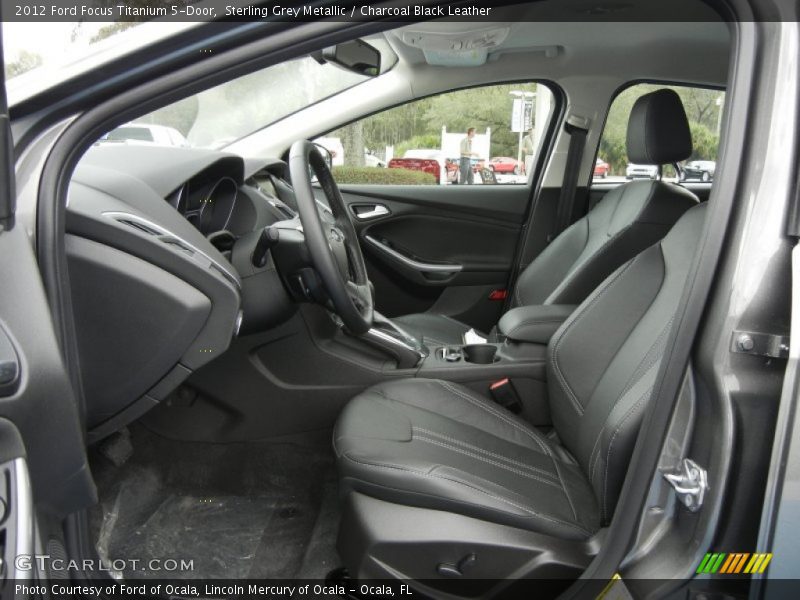 Sterling Grey Metallic / Charcoal Black Leather 2012 Ford Focus Titanium 5-Door