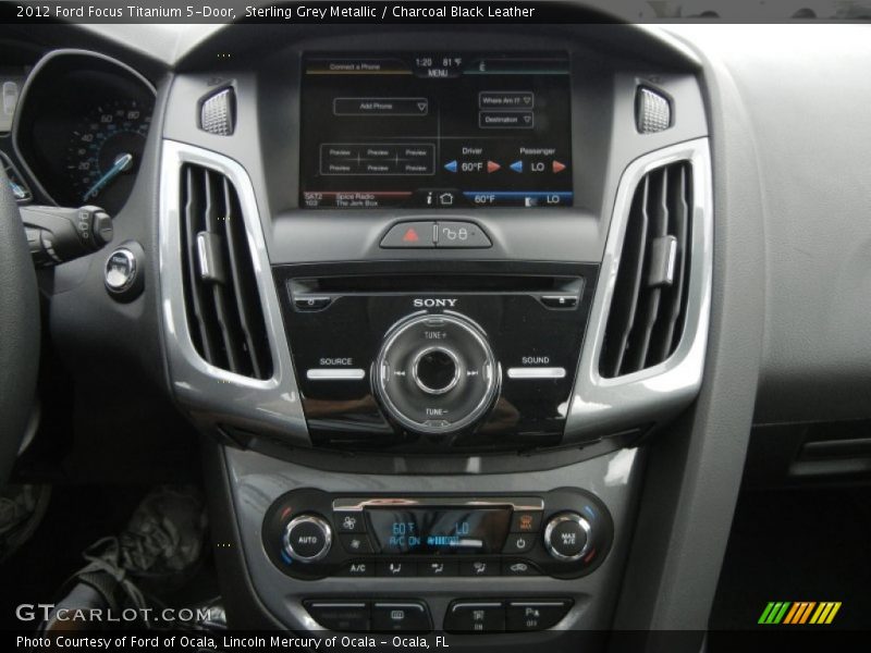 Sterling Grey Metallic / Charcoal Black Leather 2012 Ford Focus Titanium 5-Door
