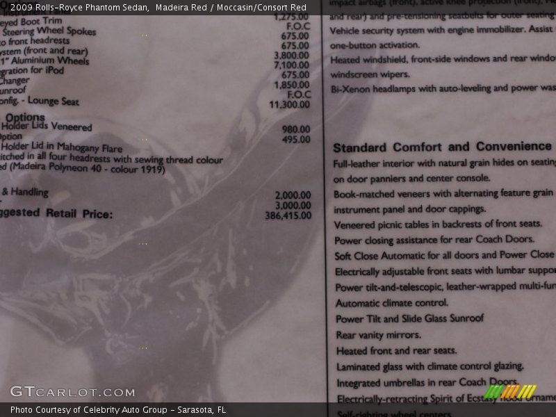MSRP - 2009 Rolls-Royce Phantom Sedan