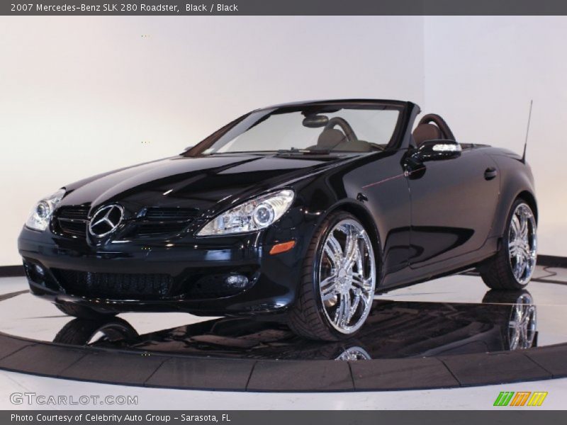 Black / Black 2007 Mercedes-Benz SLK 280 Roadster