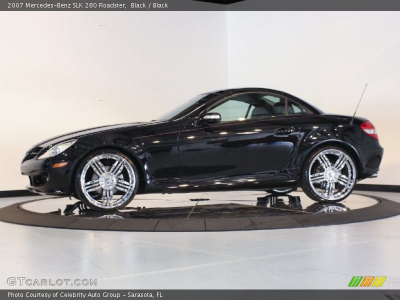 Black / Black 2007 Mercedes-Benz SLK 280 Roadster