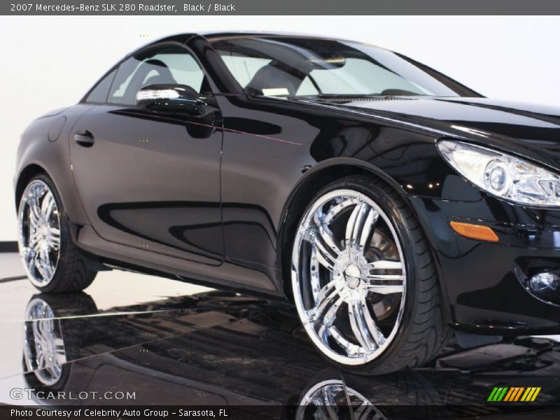 Black / Black 2007 Mercedes-Benz SLK 280 Roadster