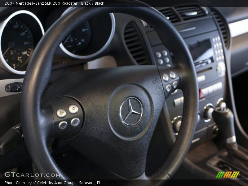 Black / Black 2007 Mercedes-Benz SLK 280 Roadster