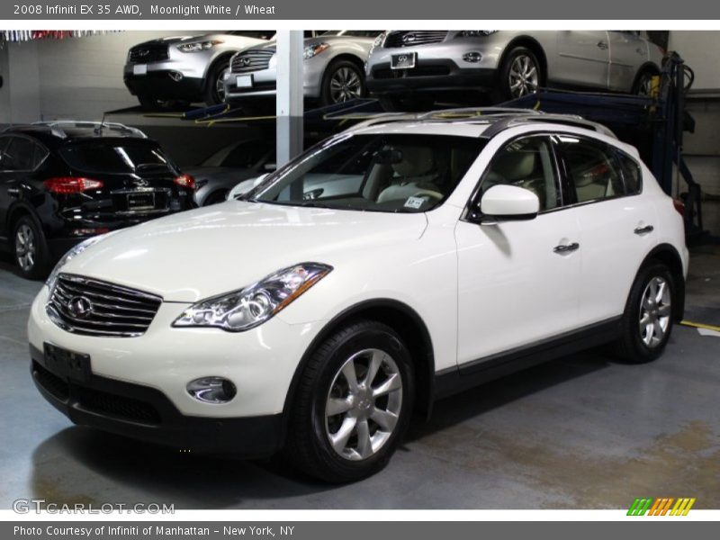 Moonlight White / Wheat 2008 Infiniti EX 35 AWD