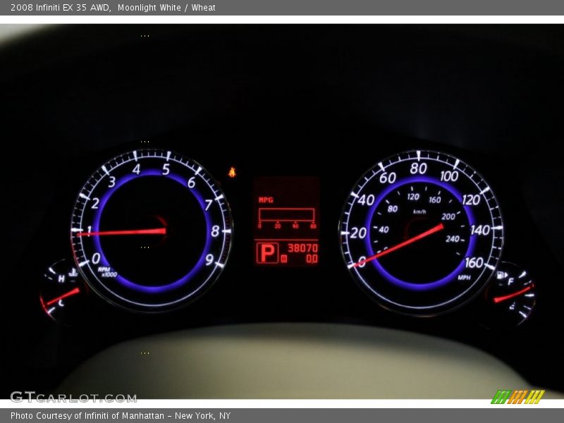 Moonlight White / Wheat 2008 Infiniti EX 35 AWD