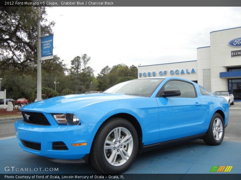 Grabber Blue / Charcoal Black 2012 Ford Mustang V6 Coupe
