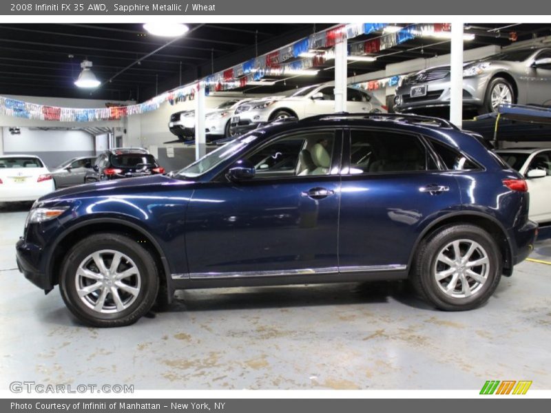 Sapphire Metallic / Wheat 2008 Infiniti FX 35 AWD