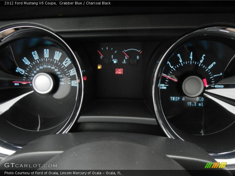 Grabber Blue / Charcoal Black 2012 Ford Mustang V6 Coupe
