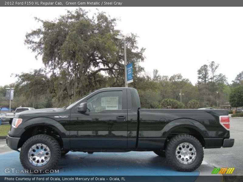 Green Gem Metallic / Steel Gray 2012 Ford F150 XL Regular Cab