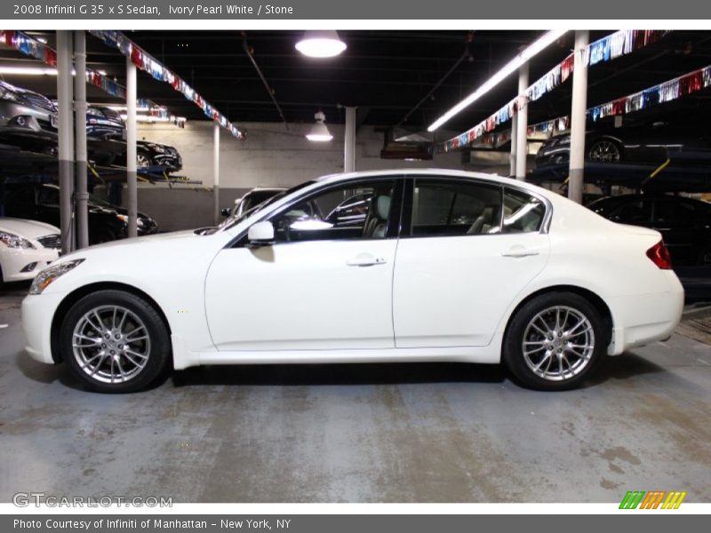 Ivory Pearl White / Stone 2008 Infiniti G 35 x S Sedan