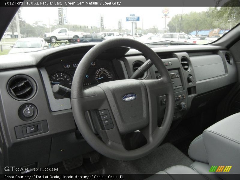 Green Gem Metallic / Steel Gray 2012 Ford F150 XL Regular Cab