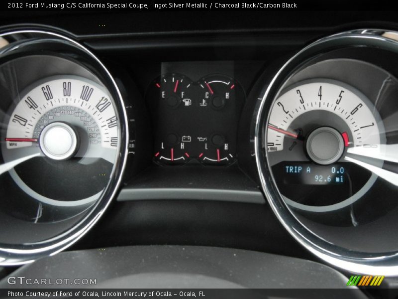 Ingot Silver Metallic / Charcoal Black/Carbon Black 2012 Ford Mustang C/S California Special Coupe