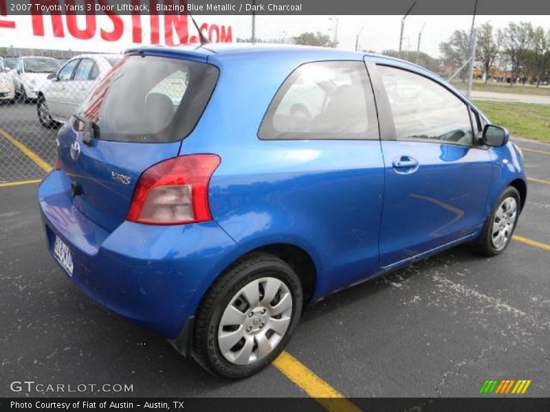 Blazing Blue Metallic / Dark Charcoal 2007 Toyota Yaris 3 Door Liftback