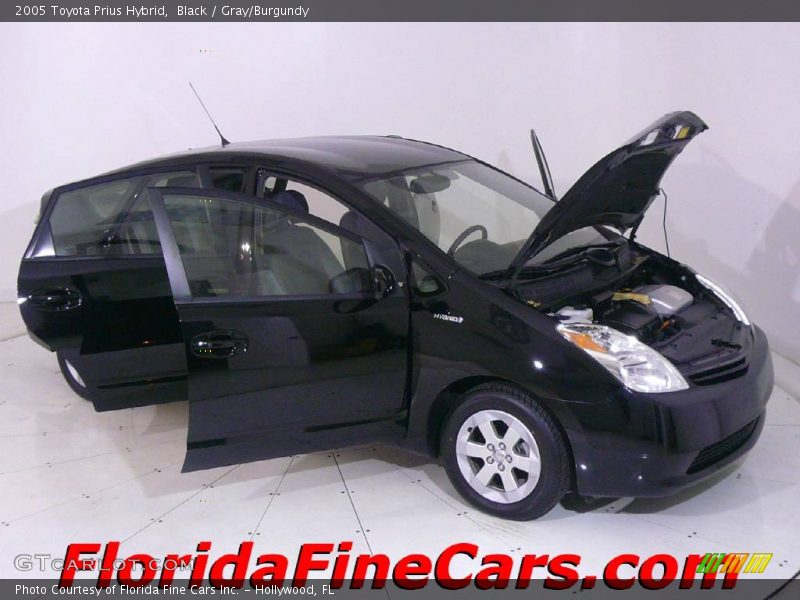 Black / Gray/Burgundy 2005 Toyota Prius Hybrid