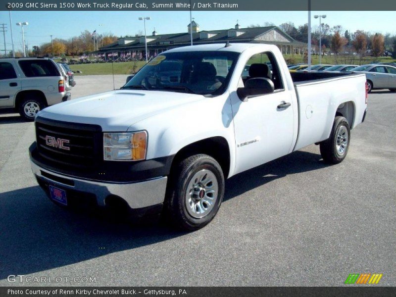 Summit White / Dark Titanium 2009 GMC Sierra 1500 Work Truck Regular Cab