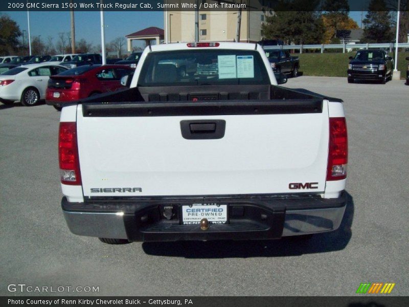 Summit White / Dark Titanium 2009 GMC Sierra 1500 Work Truck Regular Cab