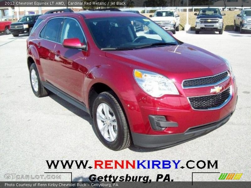 Cardinal Red Metallic / Jet Black 2012 Chevrolet Equinox LT AWD