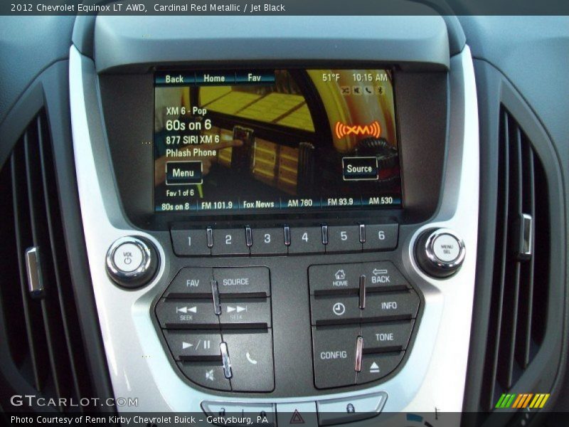 Cardinal Red Metallic / Jet Black 2012 Chevrolet Equinox LT AWD