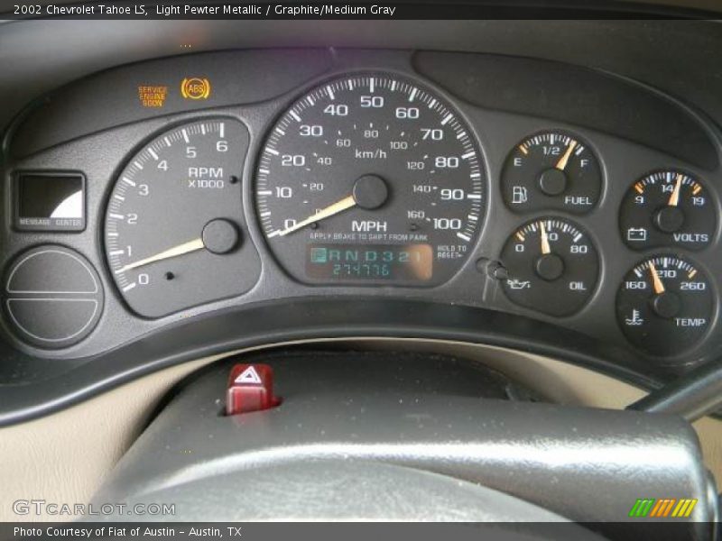 Light Pewter Metallic / Graphite/Medium Gray 2002 Chevrolet Tahoe LS