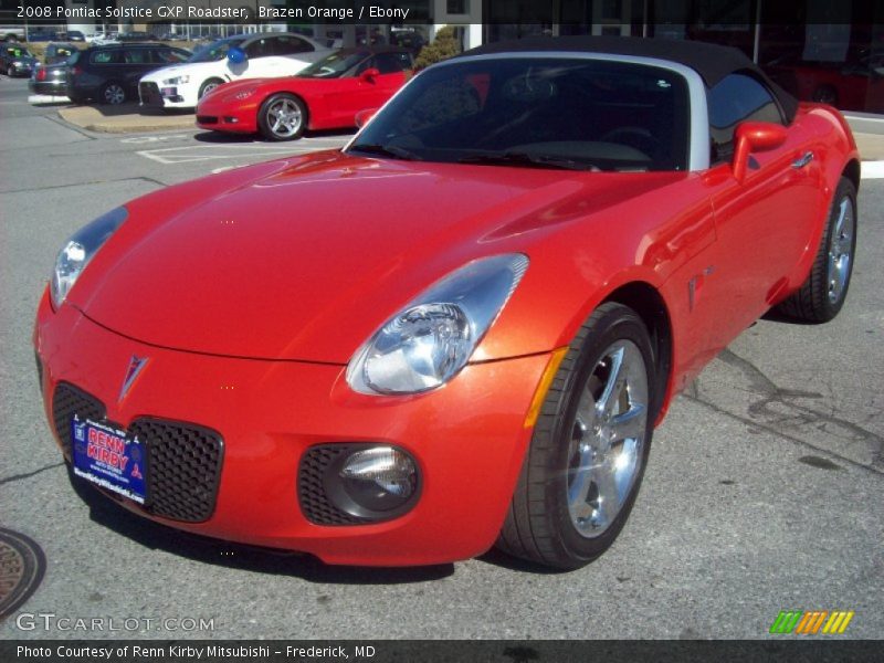 Brazen Orange / Ebony 2008 Pontiac Solstice GXP Roadster