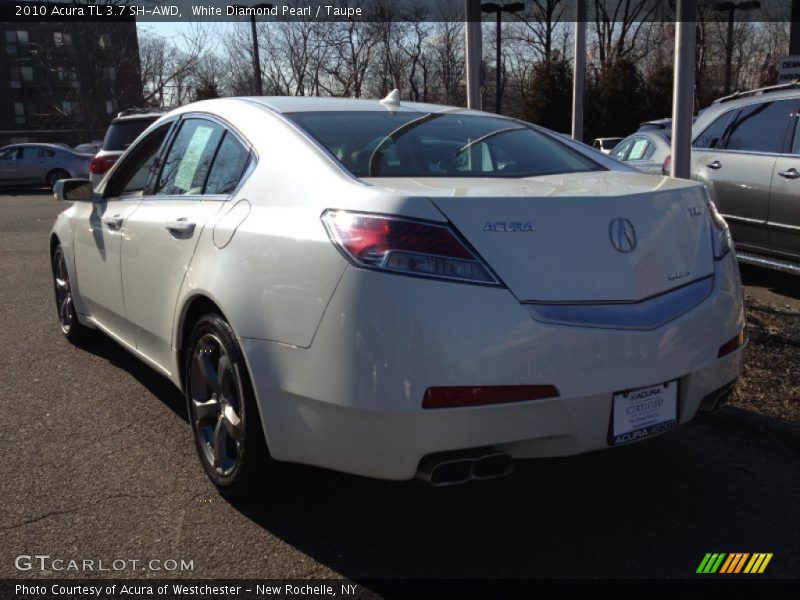 White Diamond Pearl / Taupe 2010 Acura TL 3.7 SH-AWD