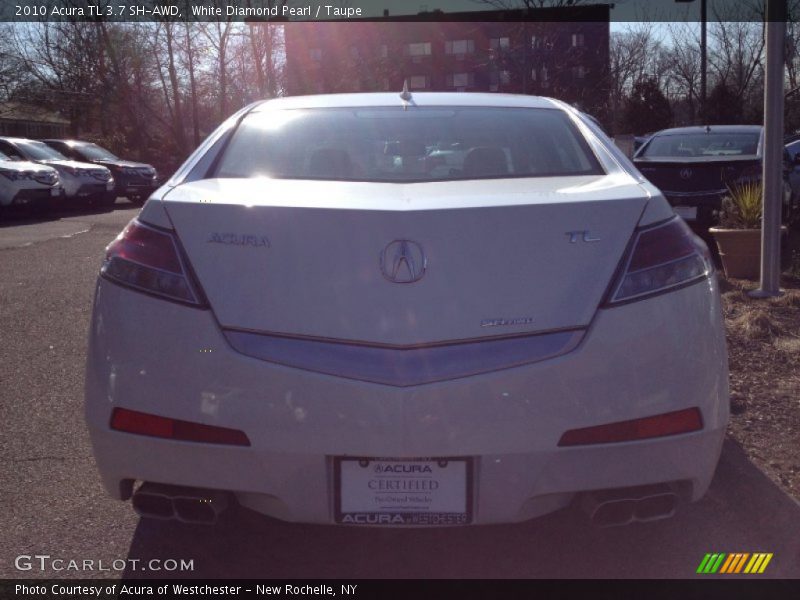 White Diamond Pearl / Taupe 2010 Acura TL 3.7 SH-AWD