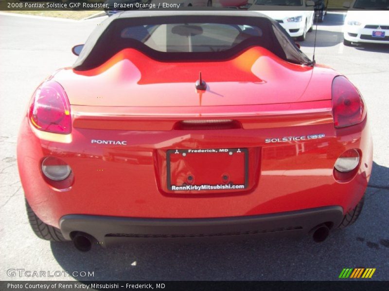 Brazen Orange / Ebony 2008 Pontiac Solstice GXP Roadster