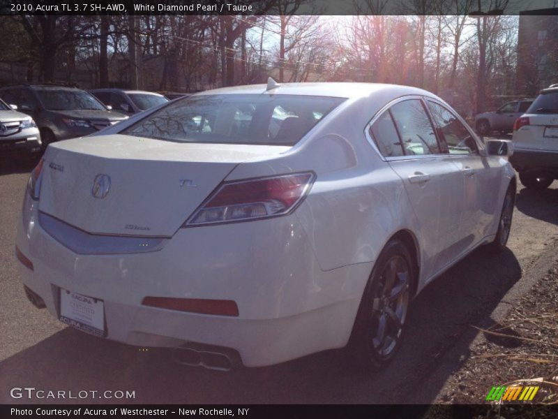 White Diamond Pearl / Taupe 2010 Acura TL 3.7 SH-AWD