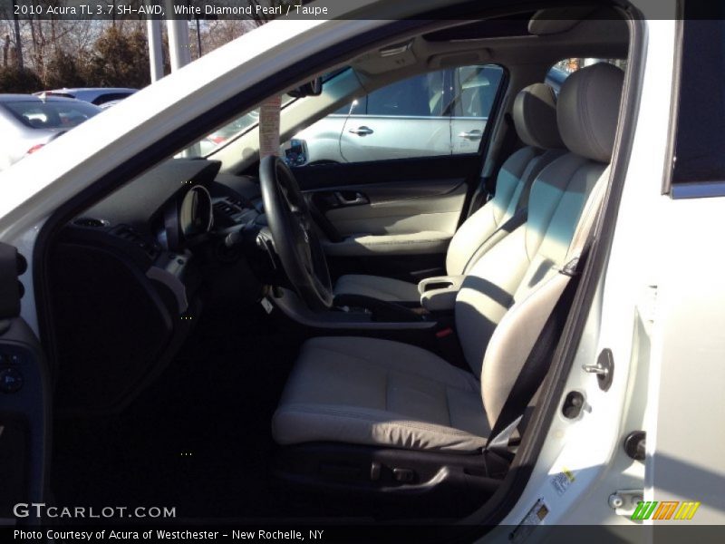 White Diamond Pearl / Taupe 2010 Acura TL 3.7 SH-AWD