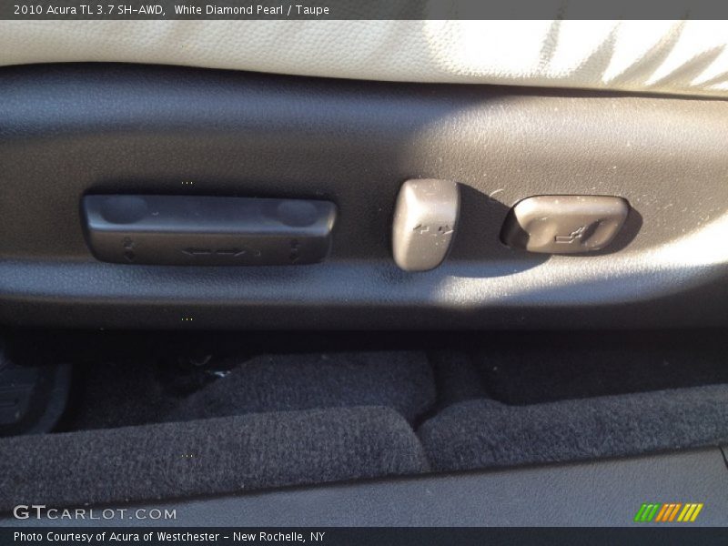 White Diamond Pearl / Taupe 2010 Acura TL 3.7 SH-AWD
