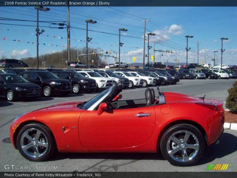Brazen Orange / Ebony 2008 Pontiac Solstice GXP Roadster