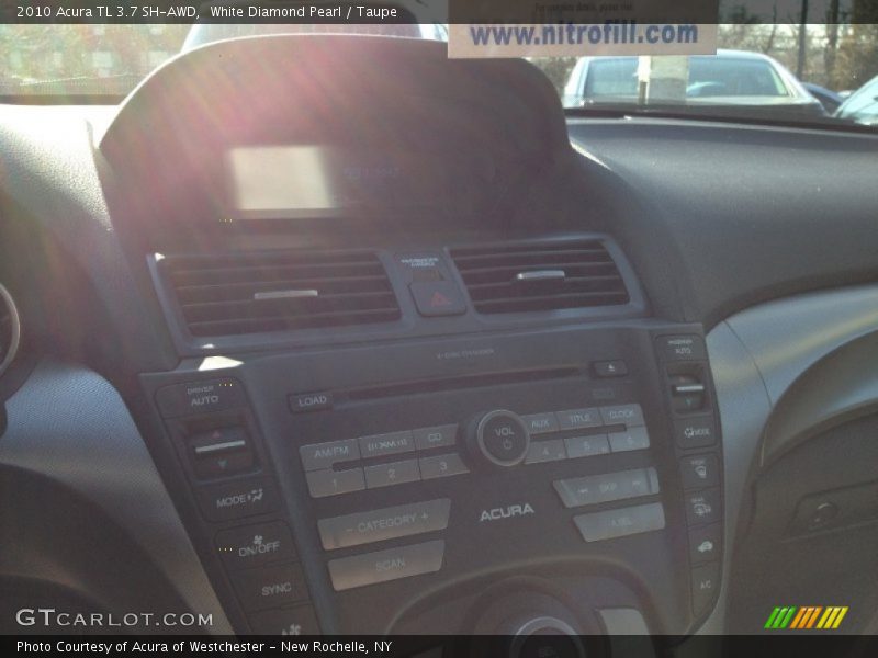 White Diamond Pearl / Taupe 2010 Acura TL 3.7 SH-AWD