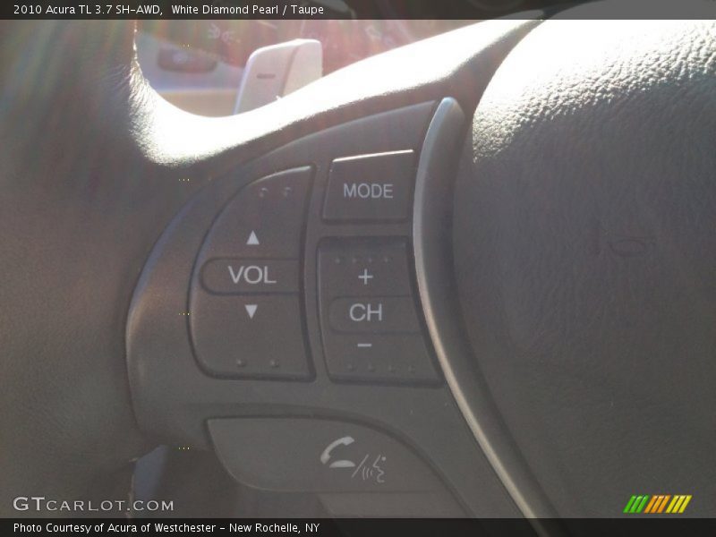 White Diamond Pearl / Taupe 2010 Acura TL 3.7 SH-AWD