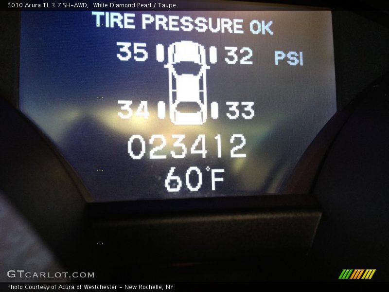 White Diamond Pearl / Taupe 2010 Acura TL 3.7 SH-AWD