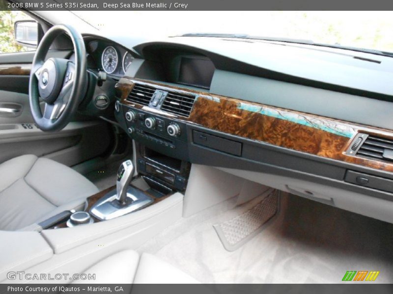Deep Sea Blue Metallic / Grey 2008 BMW 5 Series 535i Sedan