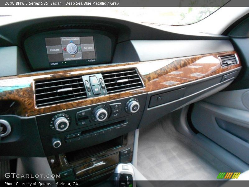 Deep Sea Blue Metallic / Grey 2008 BMW 5 Series 535i Sedan