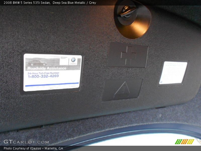 Deep Sea Blue Metallic / Grey 2008 BMW 5 Series 535i Sedan