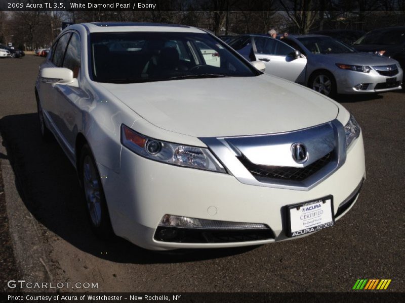 White Diamond Pearl / Ebony 2009 Acura TL 3.5