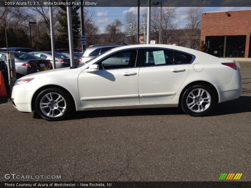 White Diamond Pearl / Ebony 2009 Acura TL 3.5