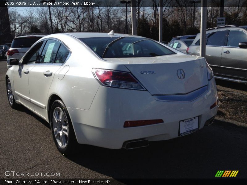 White Diamond Pearl / Ebony 2009 Acura TL 3.5