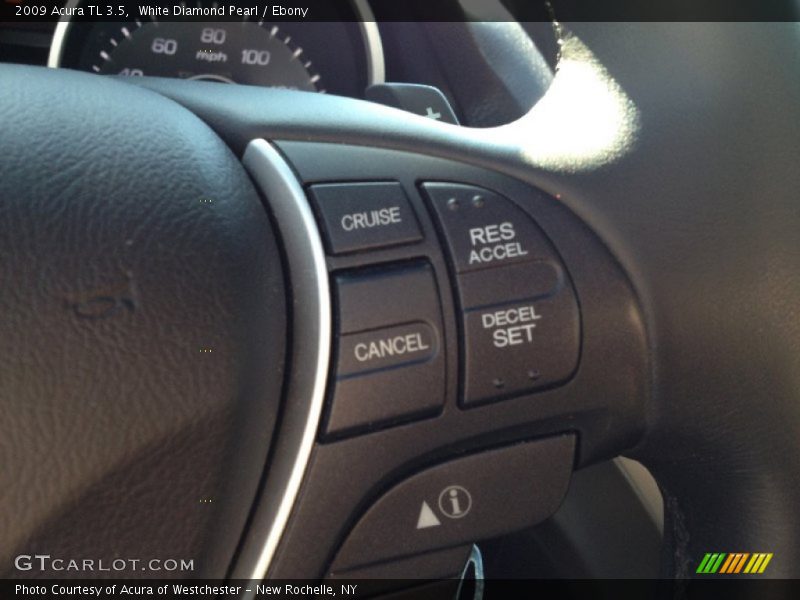 White Diamond Pearl / Ebony 2009 Acura TL 3.5