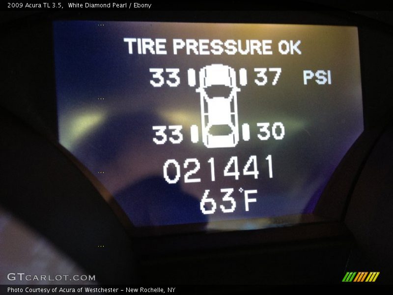 White Diamond Pearl / Ebony 2009 Acura TL 3.5