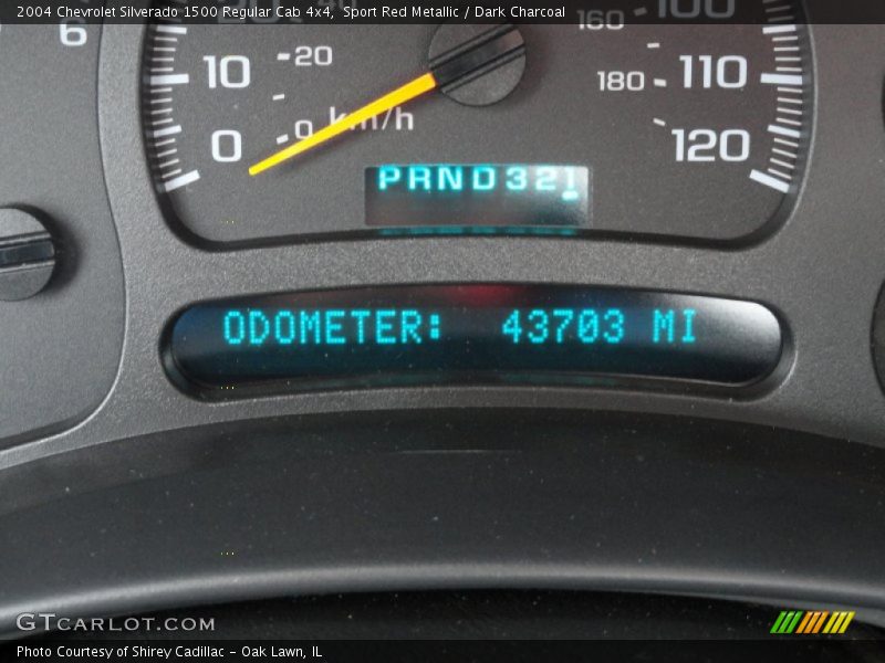 Sport Red Metallic / Dark Charcoal 2004 Chevrolet Silverado 1500 Regular Cab 4x4