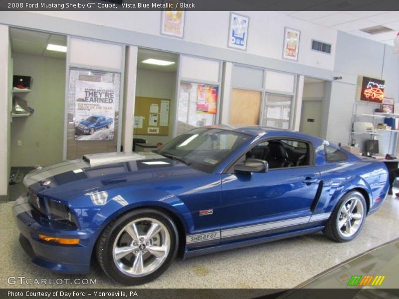 Vista Blue Metallic / Black 2008 Ford Mustang Shelby GT Coupe